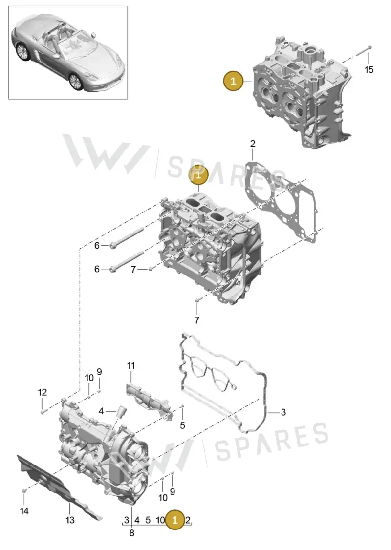 9A210491104 — Porsche Boxster (2016-2019) diagram p48103000, position 1