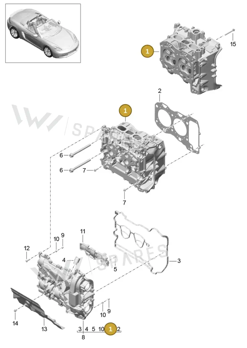9A210491204 — Porsche Boxster (2016-2019) diagram p48103000, position 1