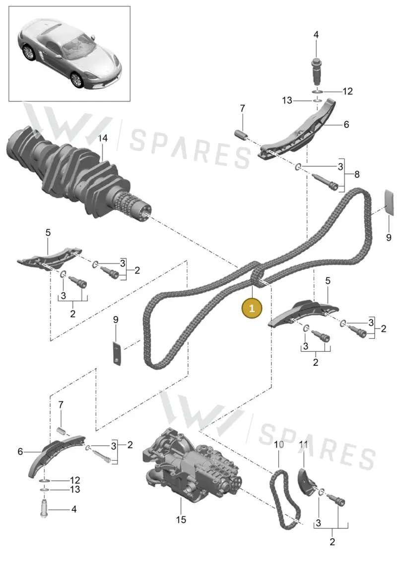9A210514801 — Porsche Boxster (2016-2019) diagram p48103015, position 1