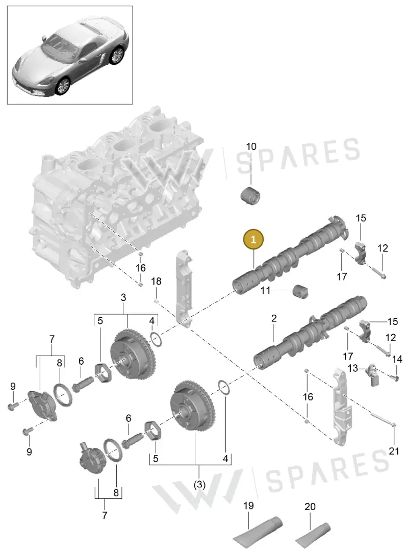 9A210550301 — Porsche Boxster (2016-2019) diagram p48103010, position 1