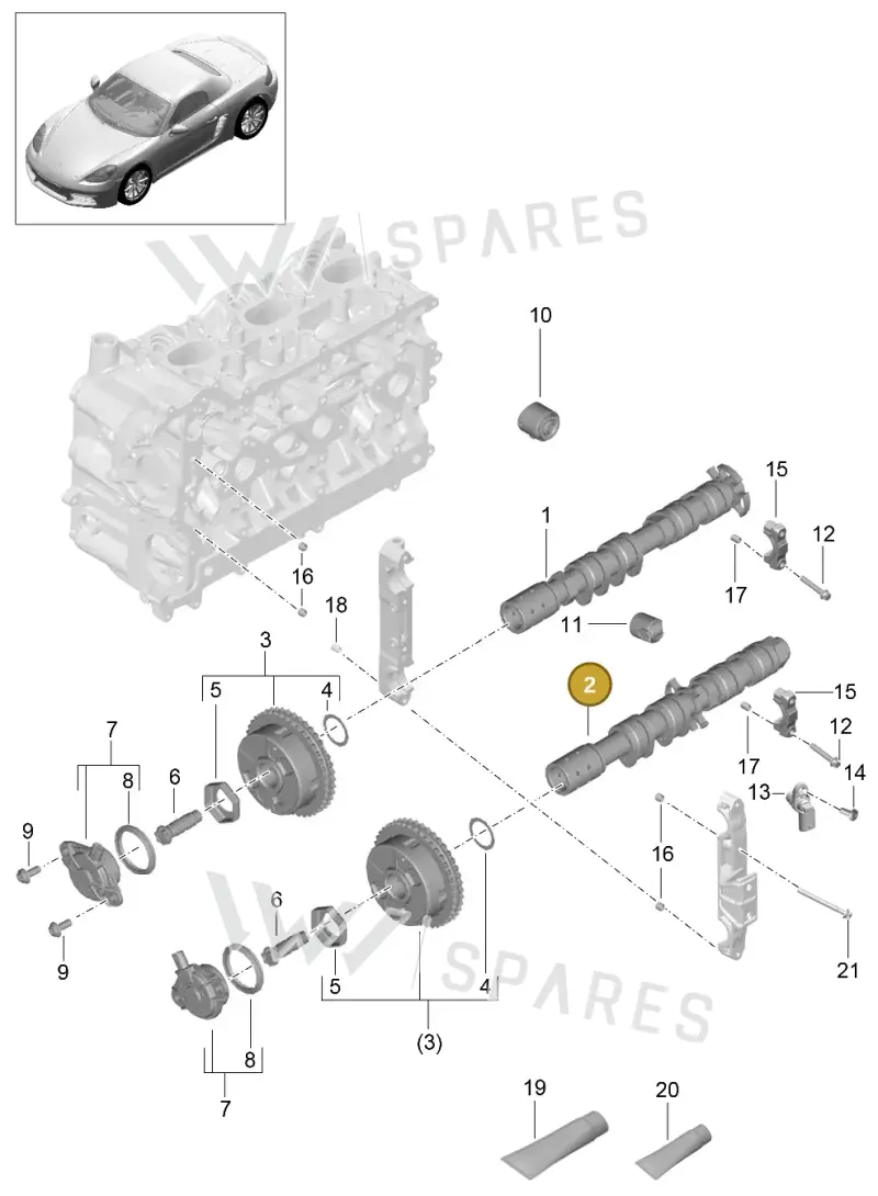 9A210553202 — Porsche Boxster (2016-2019) diagram p48103010, position 2