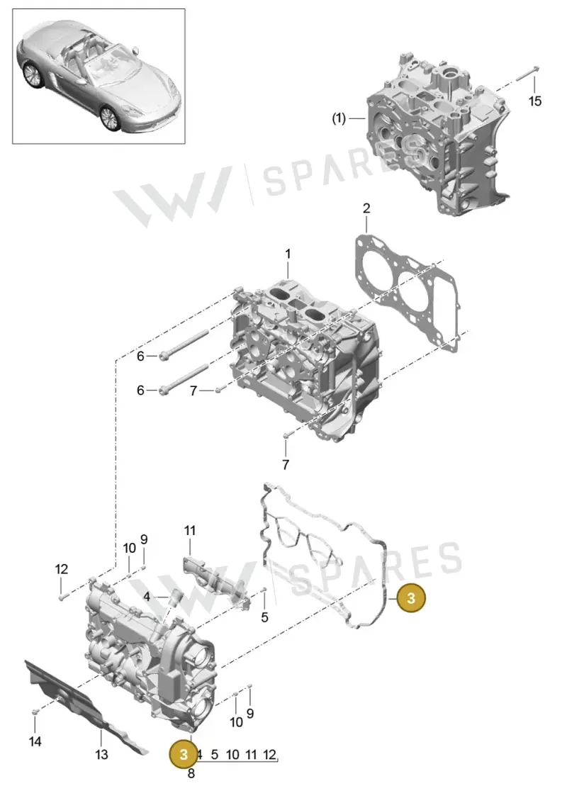9A210557000 — Porsche Boxster (2016-) diagram p48103000, position 3