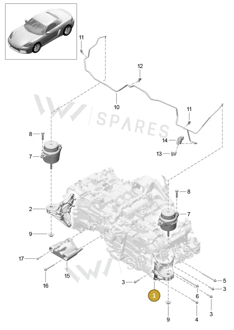 9A210559501 — Porsche Boxster (2016-2019) diagram p48109000, position 1