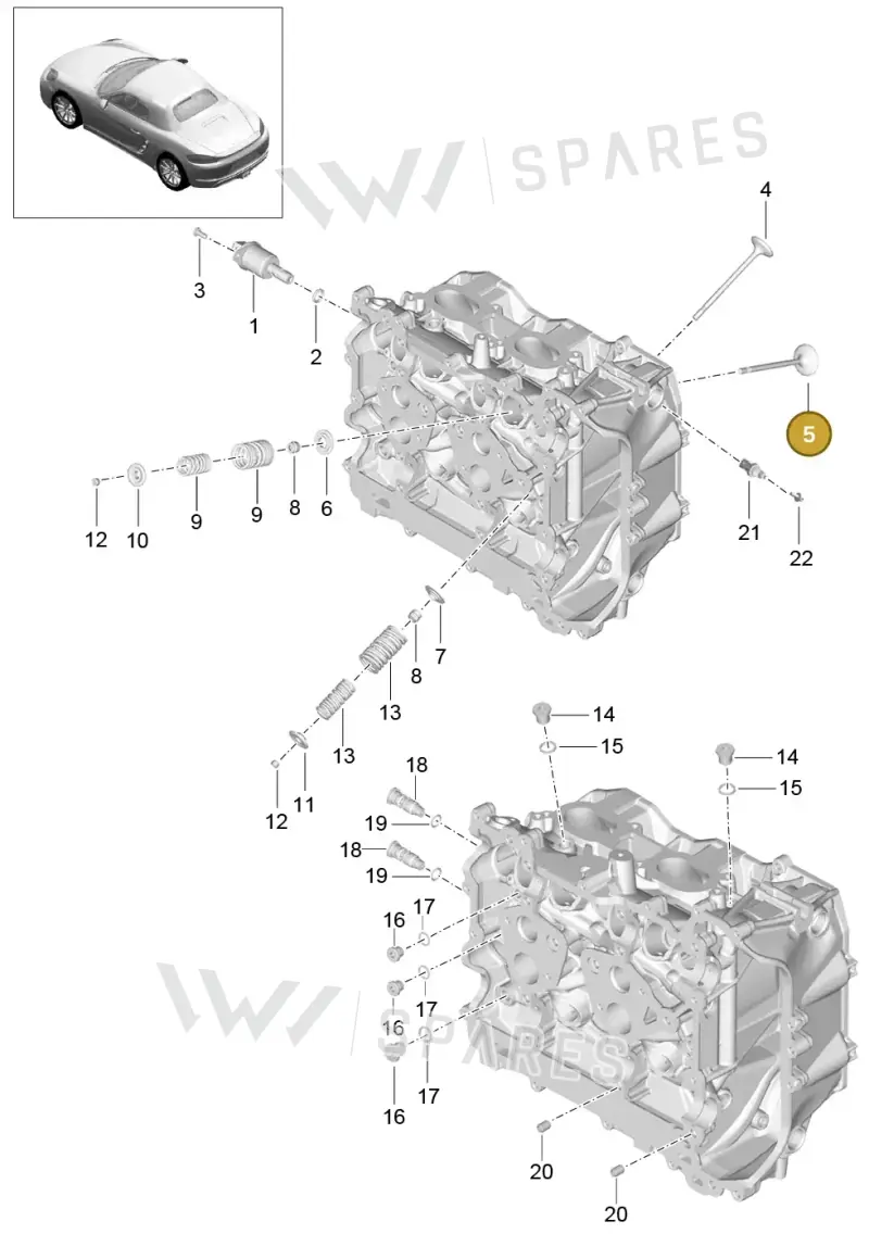 9A210572101 — Porsche Boxster (2016-2019) diagram p48103005, position 5