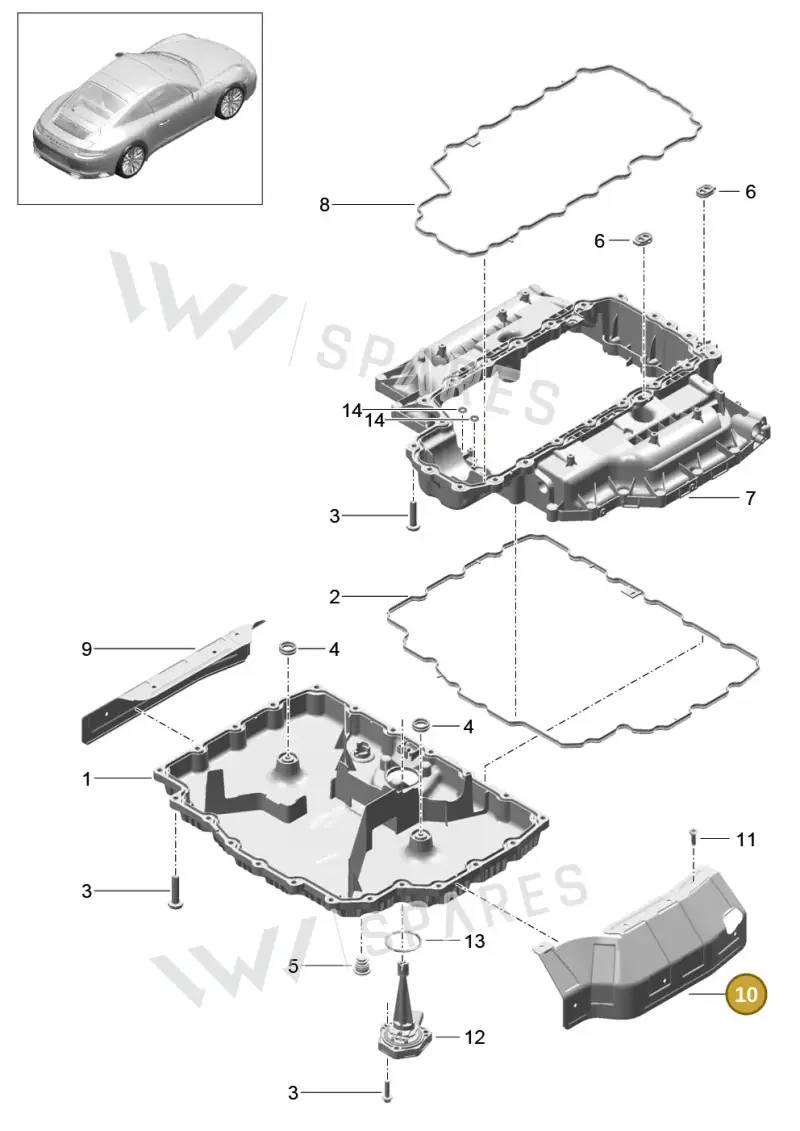 9A210732800 — Porsche 991 II Carrera 4 (2016-2019) diagram p47104002, position 10
