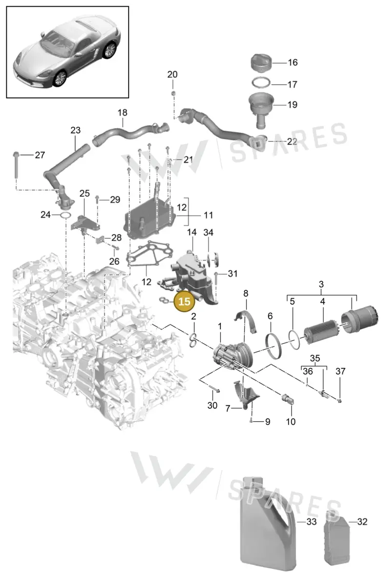 9A210747300 — Porsche Boxster (2016-) diagram p48104005, position 15