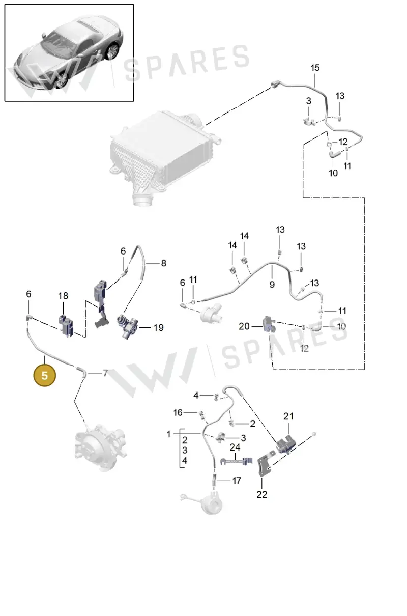 9A211008501 — Porsche Boxster (2016-2019) diagram p48107025, position 5