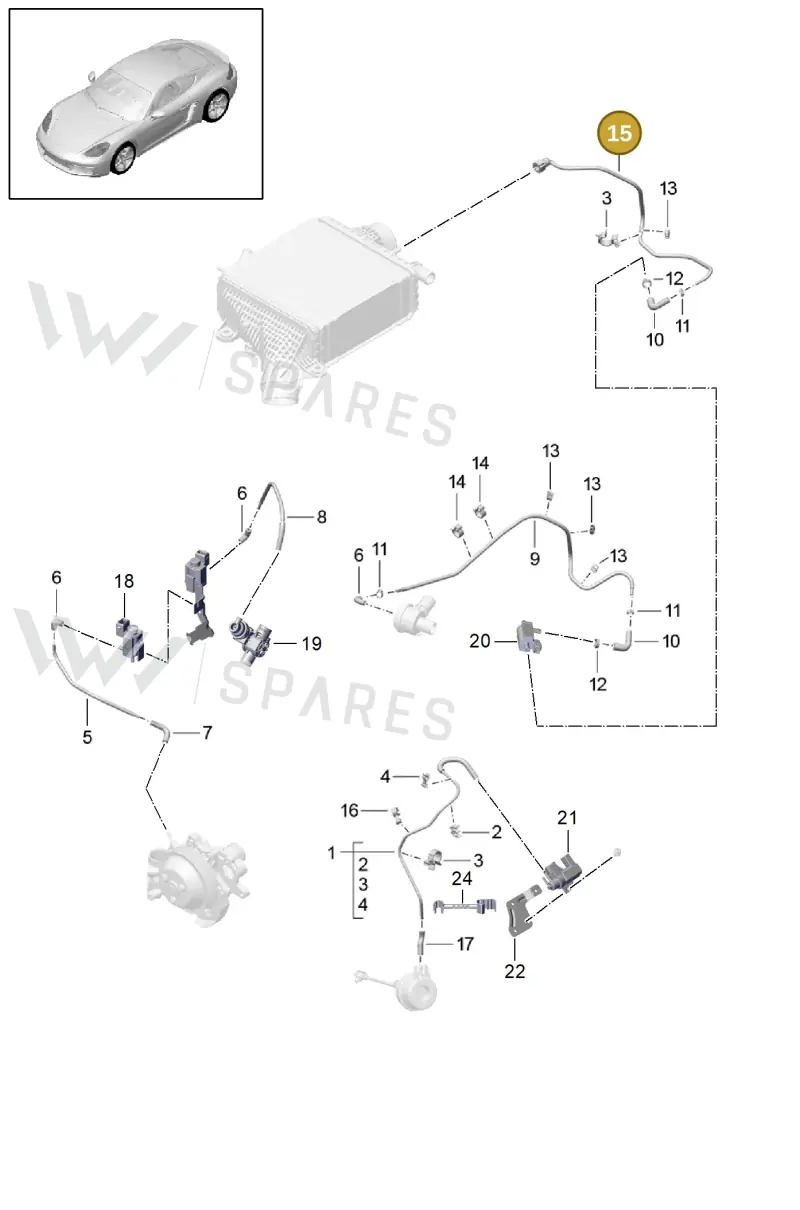 9A211009102 — Porsche Cayman (2016-2019) diagram p50107025, position 15