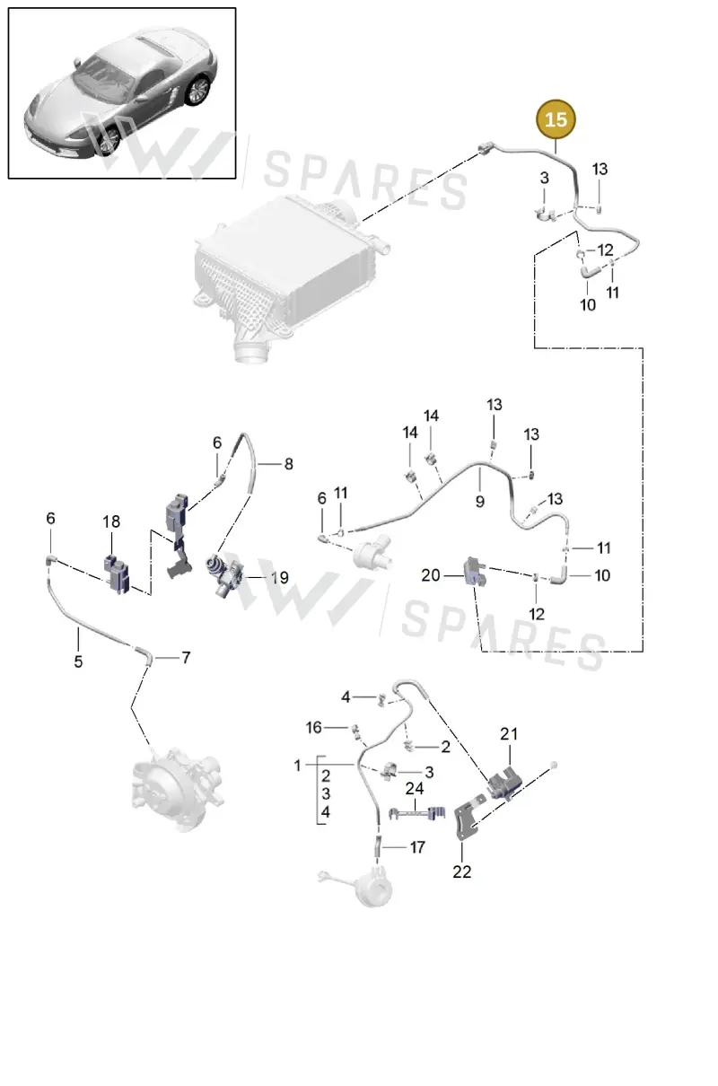 9A211009102 — Porsche Boxster (2016-2019) diagram p48107025, position 15