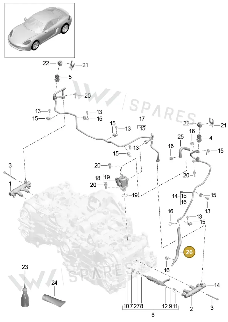 9A211056700 — Porsche Cayman (2016-) diagram p50107005, position 26