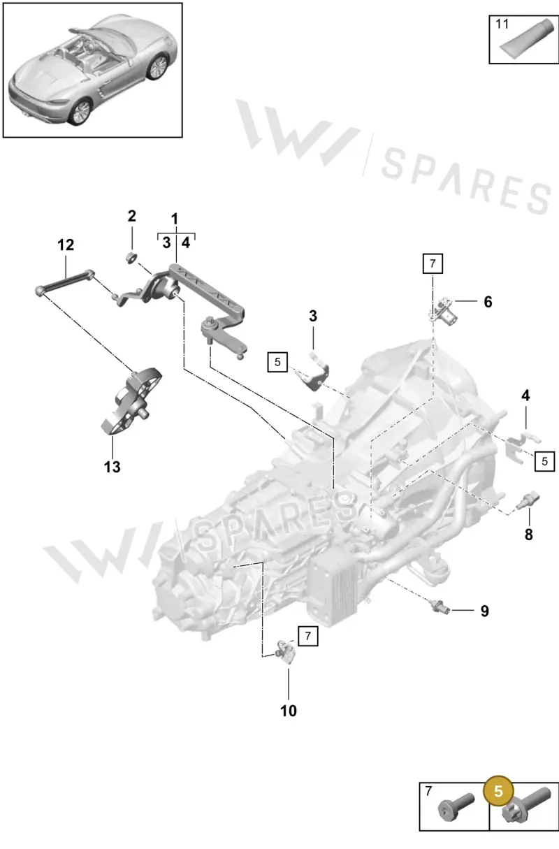 9A700182100 — Porsche Cayman (2016-2019) diagram p48302011, position 5