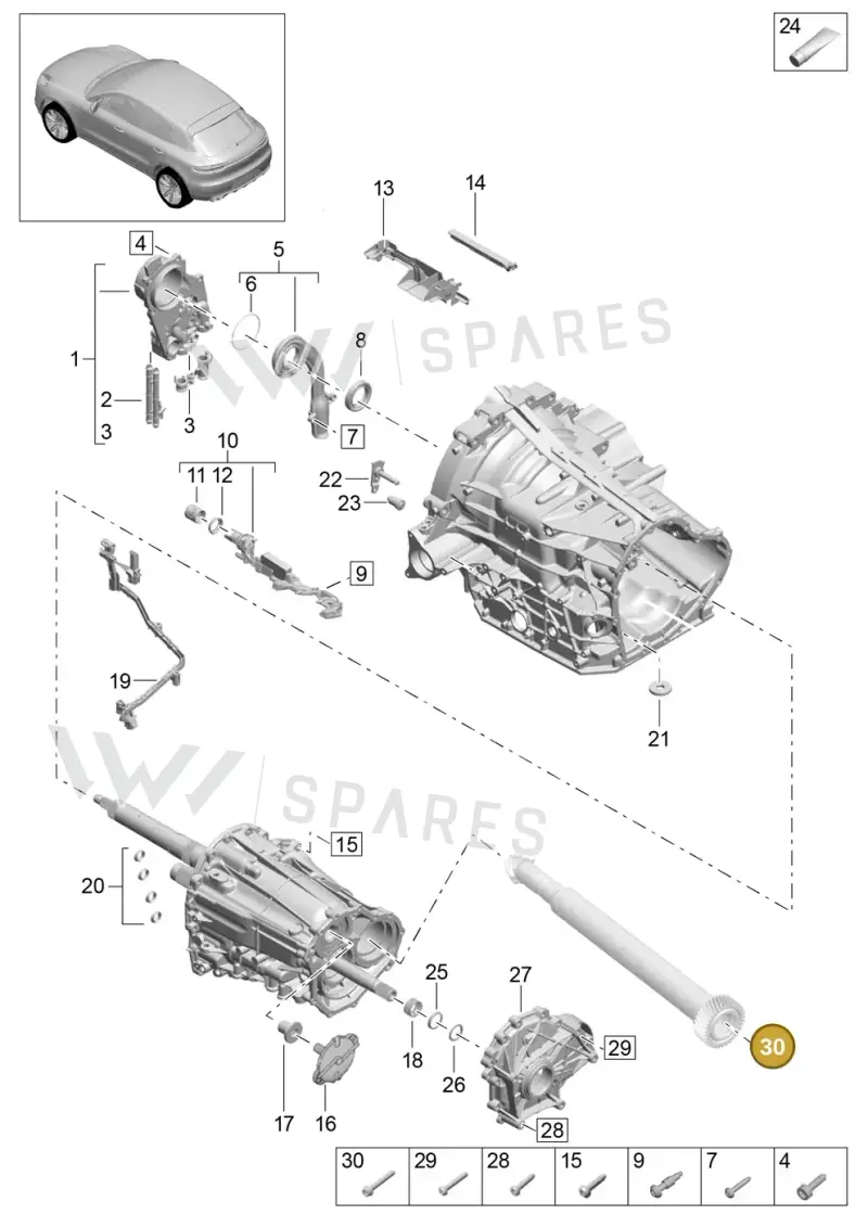 9A700195500 — Porsche Macan (2018-2022) diagram p52302110, position 30