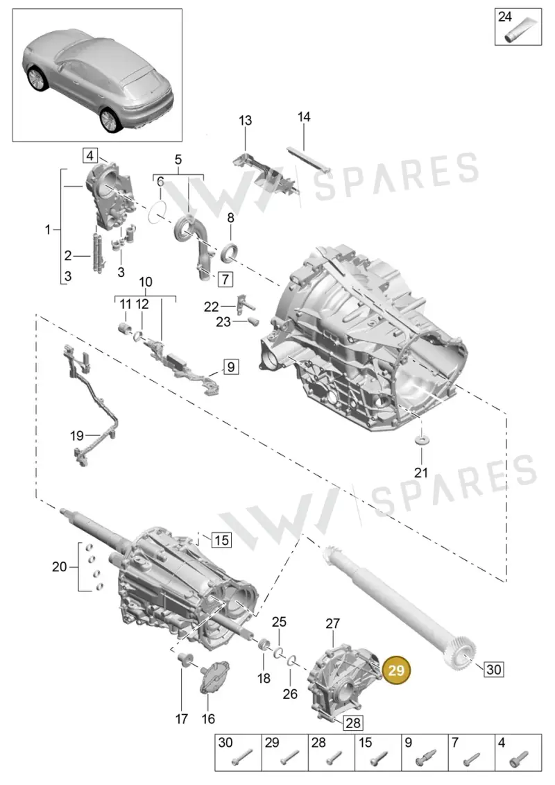 9A700195800 — Porsche Macan (2018-2022) diagram p52302110, position 29