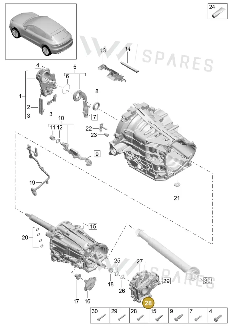 9A700207900 — Porsche Macan (2018-2022) diagram p52302110, position 28