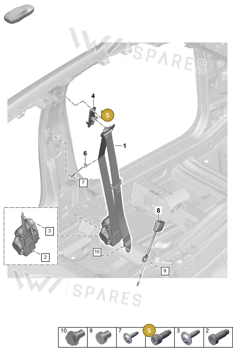 9A700330700 — Porsche Panamera (2023-2025) diagram p62812000, position 5
