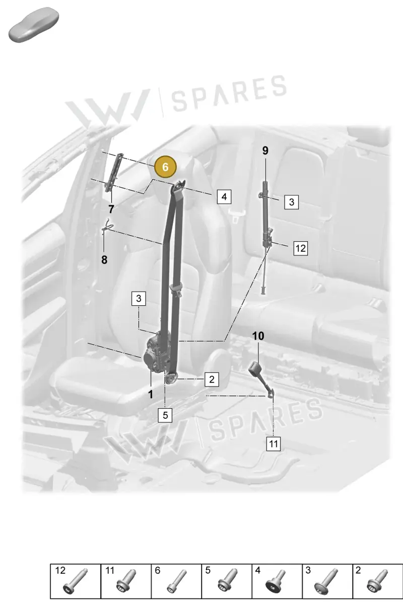 9A700330700 — Porsche Macan (2024-2024) diagram p61812000, position 6