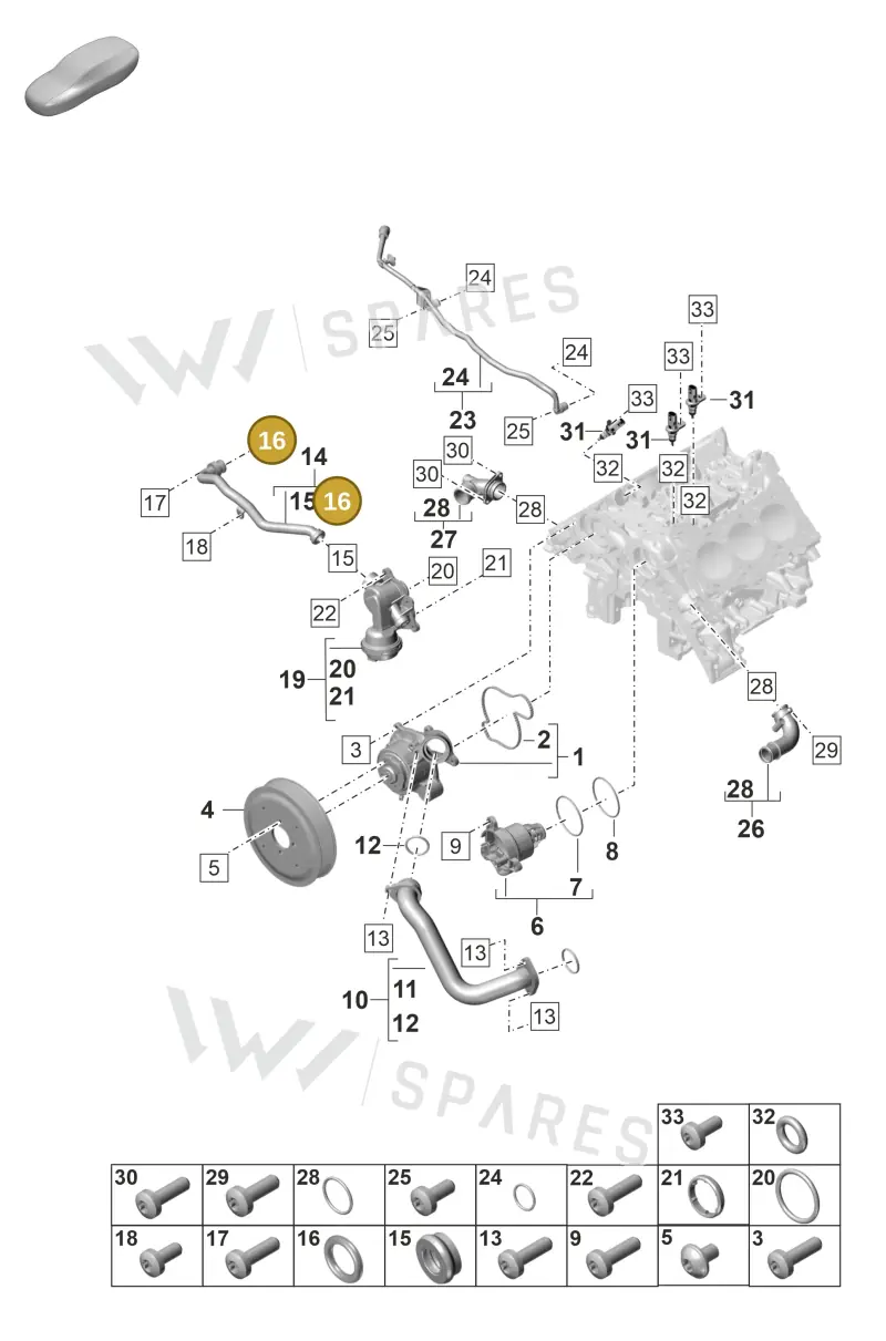 9A700565200 — Porsche Panamera (2020-2023) diagram p58105010, position 16
