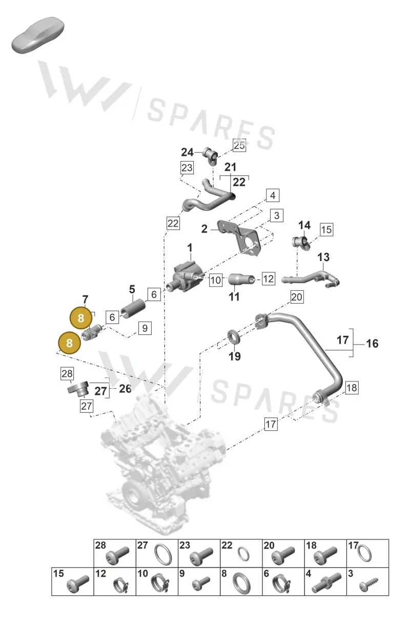 9A700565200 — Porsche Panamera (2023-2025) diagram p58105110, position 8
