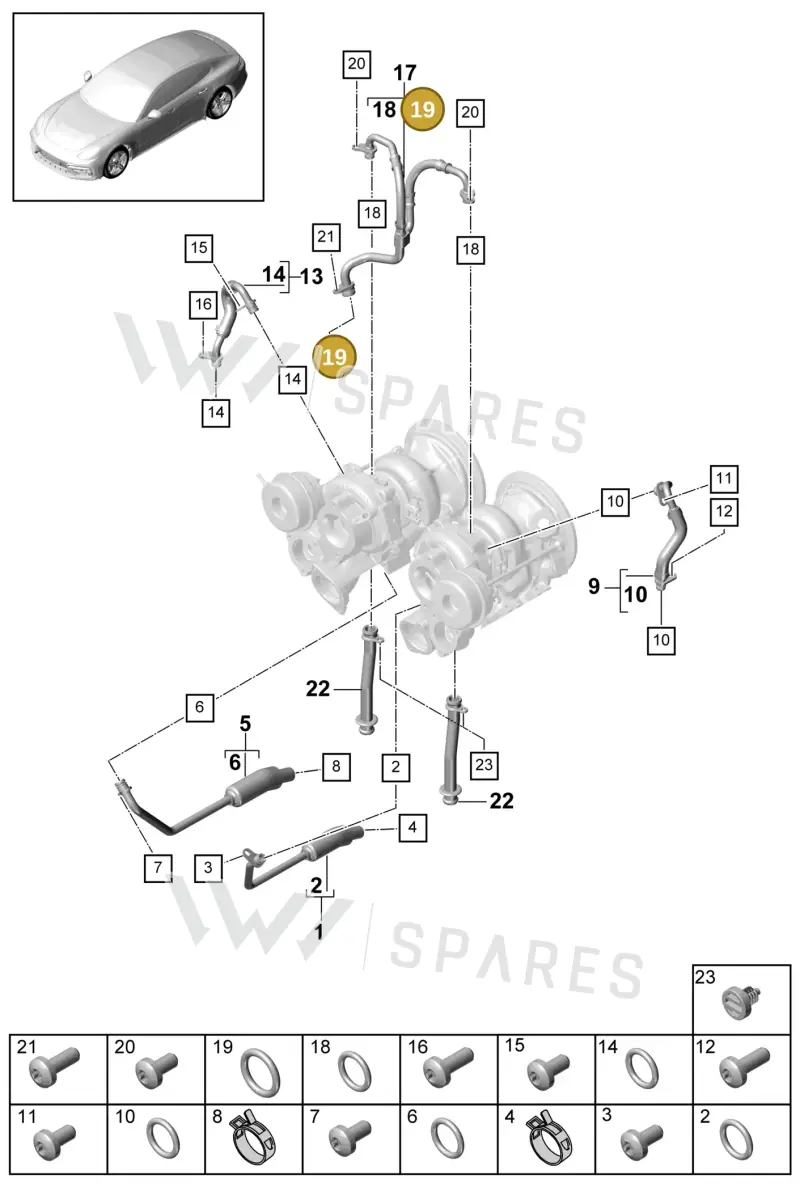 9A700690100 — Porsche Panamera (2016-2020) diagram p49202035, position 19