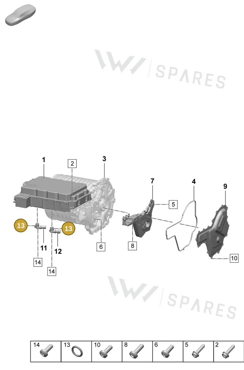 9A700690100 — Porsche Taycan Sport Turismo (2023-2025) diagram p64152050, position 13