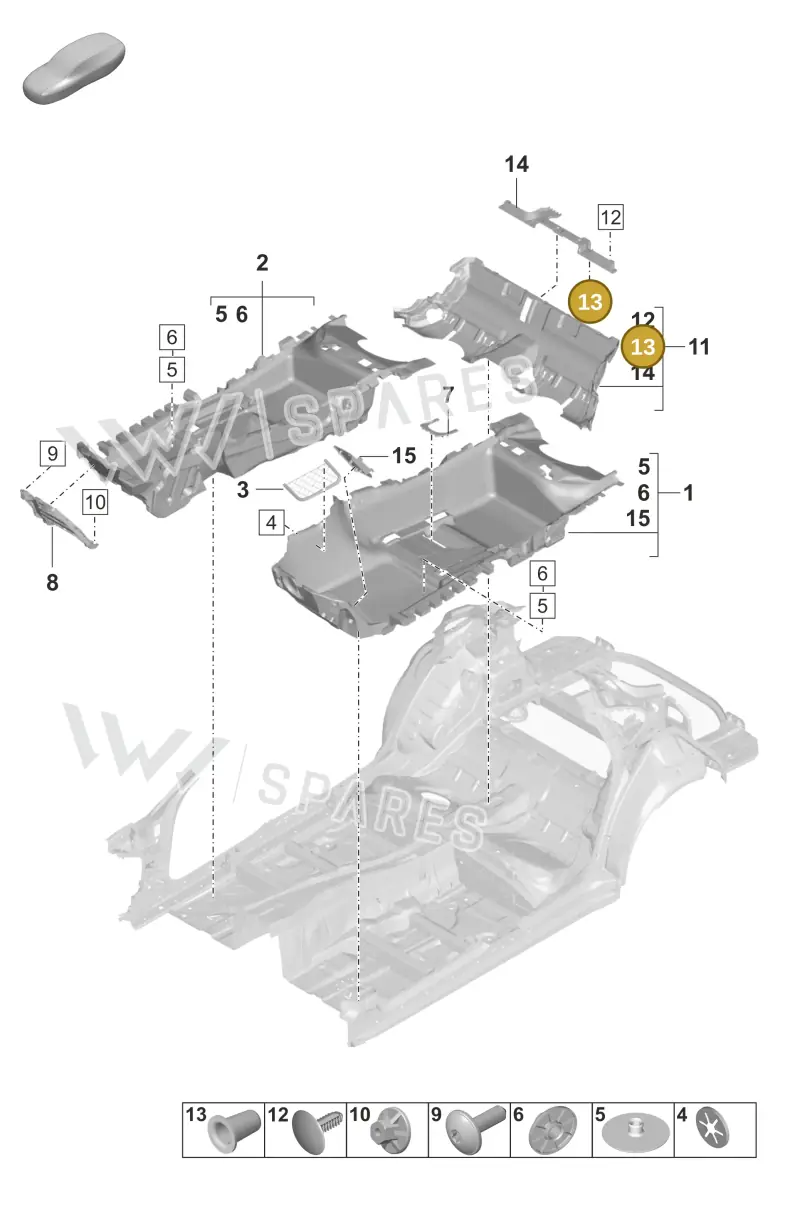 9A700698800 — Porsche Panamera (2020-2023) diagram p58807100, position 13