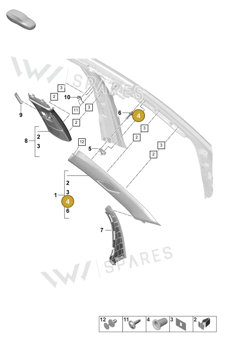 9A700698800 — Porsche Panamera (2023-2025) diagram p58807200, position 4