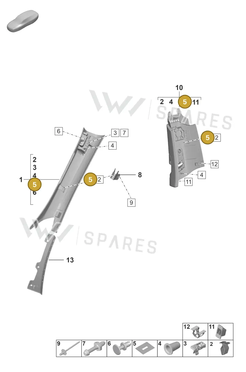 9A700720700 — Porsche 911 (2021-2022) diagram p53807200, position 5
