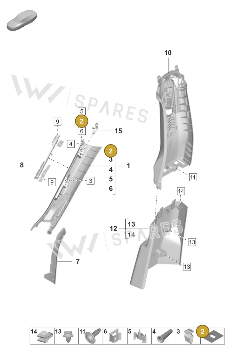 9A700720700 — Porsche Taycan Sport Turismo (2023-2025) diagram p56807200, position 2