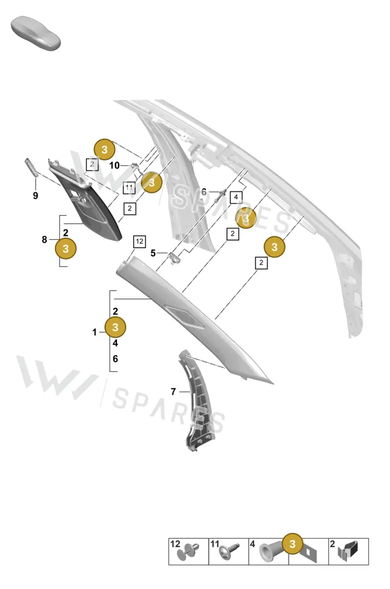 9A700720700 — Porsche Panamera (2023-2025) diagram p58807200, position 3