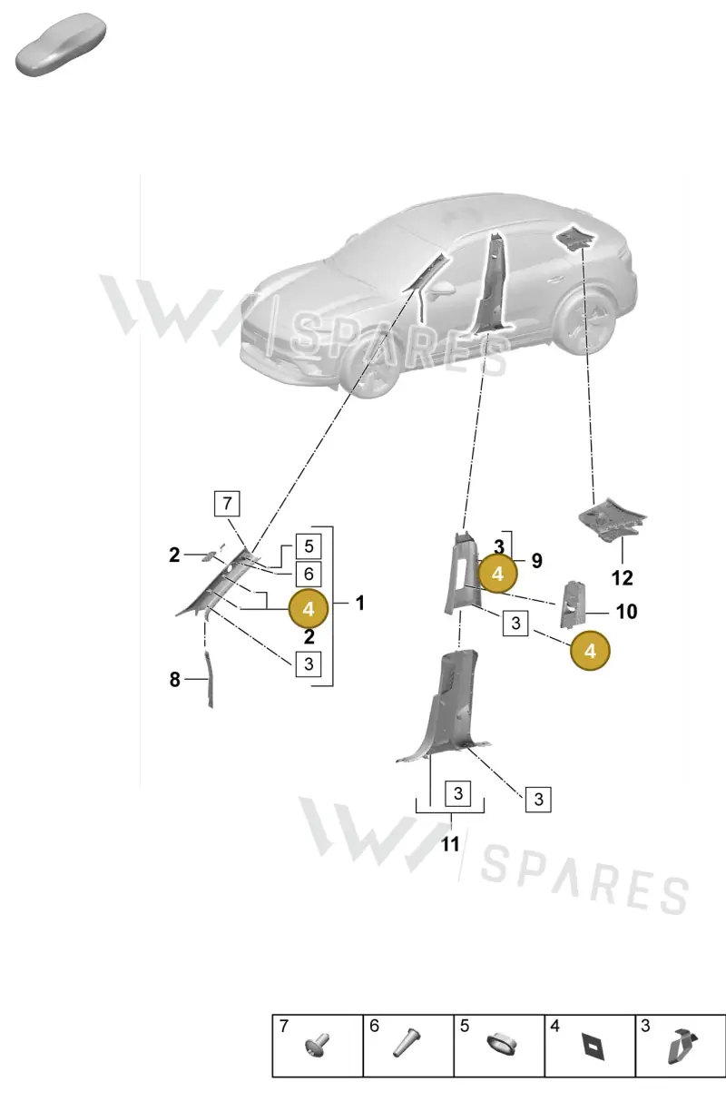 9A700720700 — Porsche Macan (2024-2024) diagram p61807200, position 4