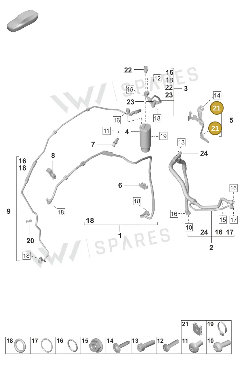 9A700738000 — Porsche 911 (2024-2025) diagram p53814700, position 21