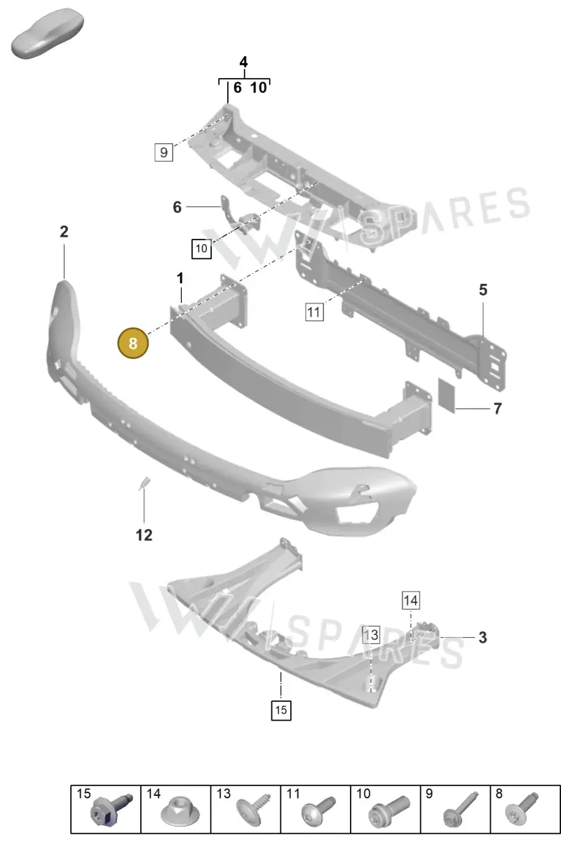 9A700744300 — Porsche Taycan Sport Turismo (2019-2024) diagram p56802400, position 8