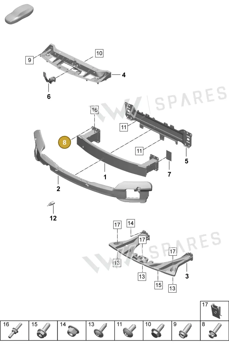 9A700744300 — Porsche Taycan Sport Turismo (2023-2025) diagram p64802400, position 8