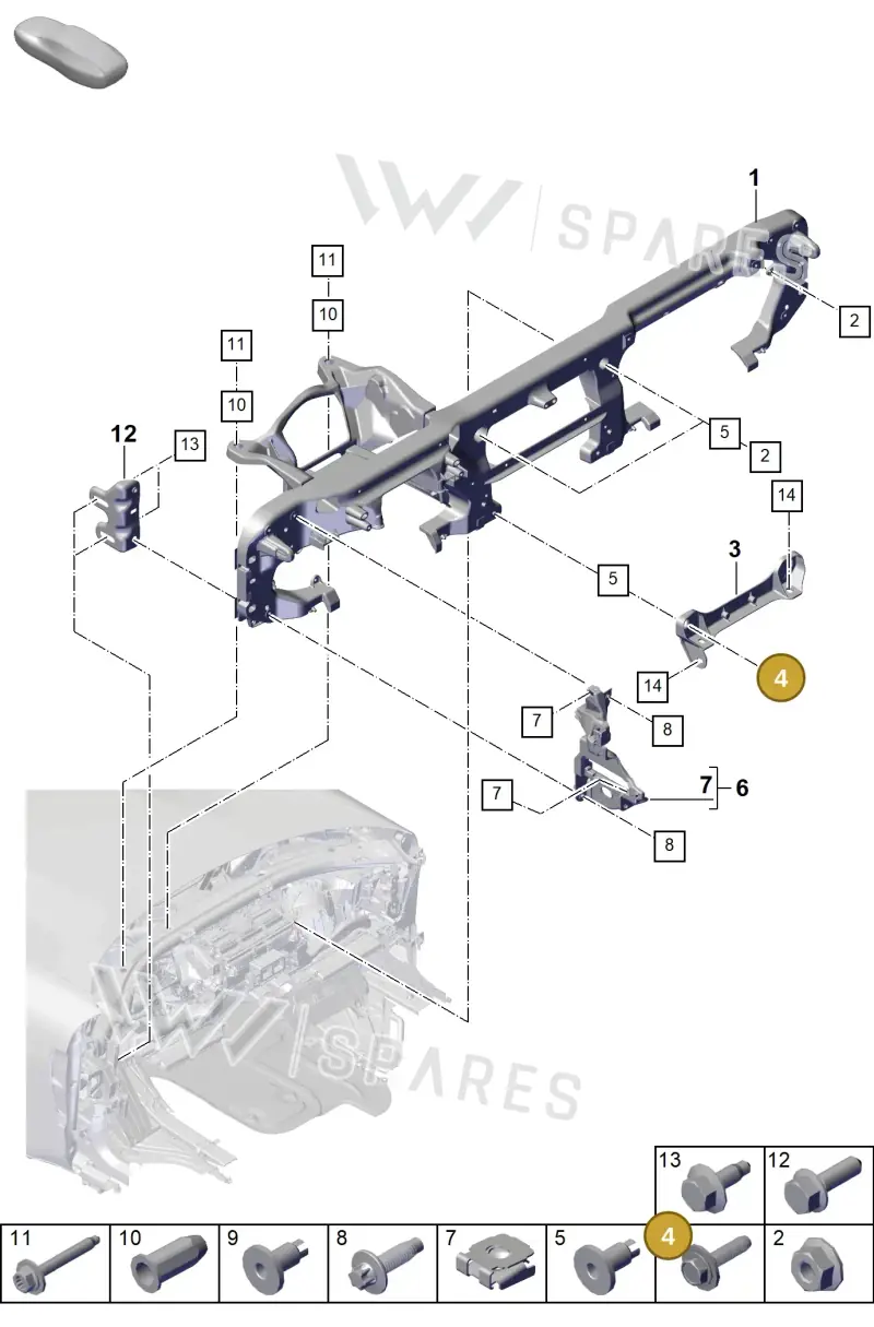 9A700749100 — Porsche Panamera (2023-2025) diagram p62809020, position 4