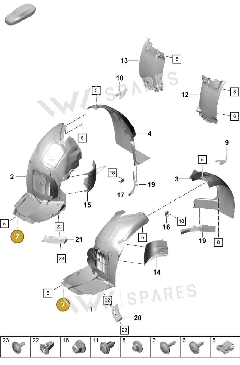 9A700751700 — Porsche Cayman (2019-2022) diagram p55801800, position 7
