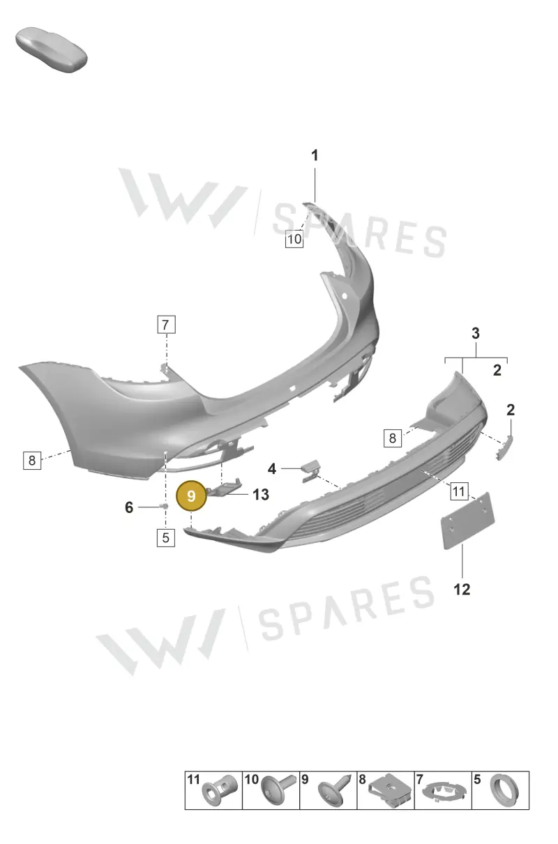 9A700751700 — Porsche Taycan Sport Turismo (2023-2025) diagram p56802500, position 9
