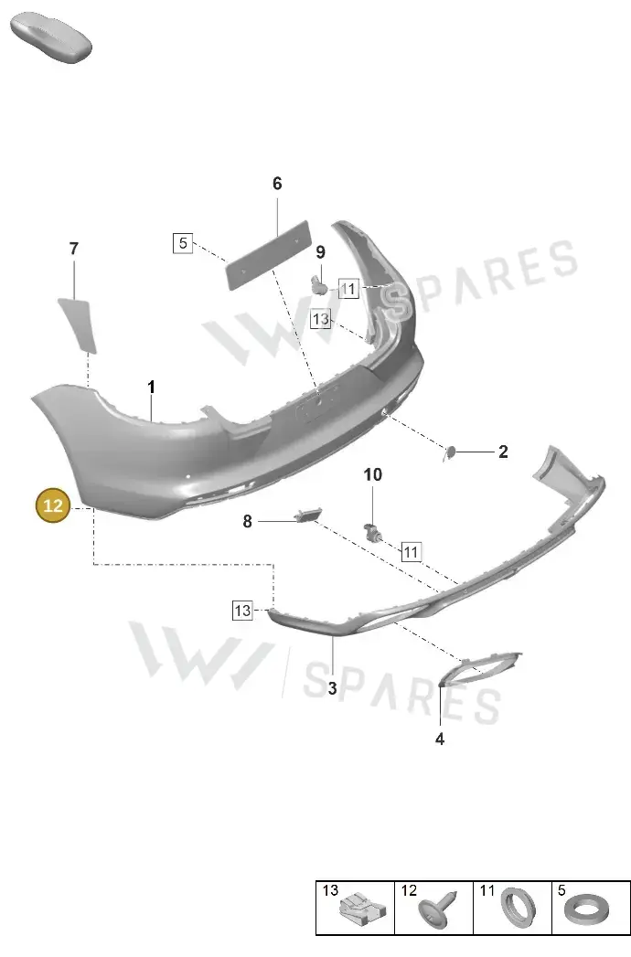 9A700751700 — Porsche Panamera (2020-2023) diagram p58802500, position 12
