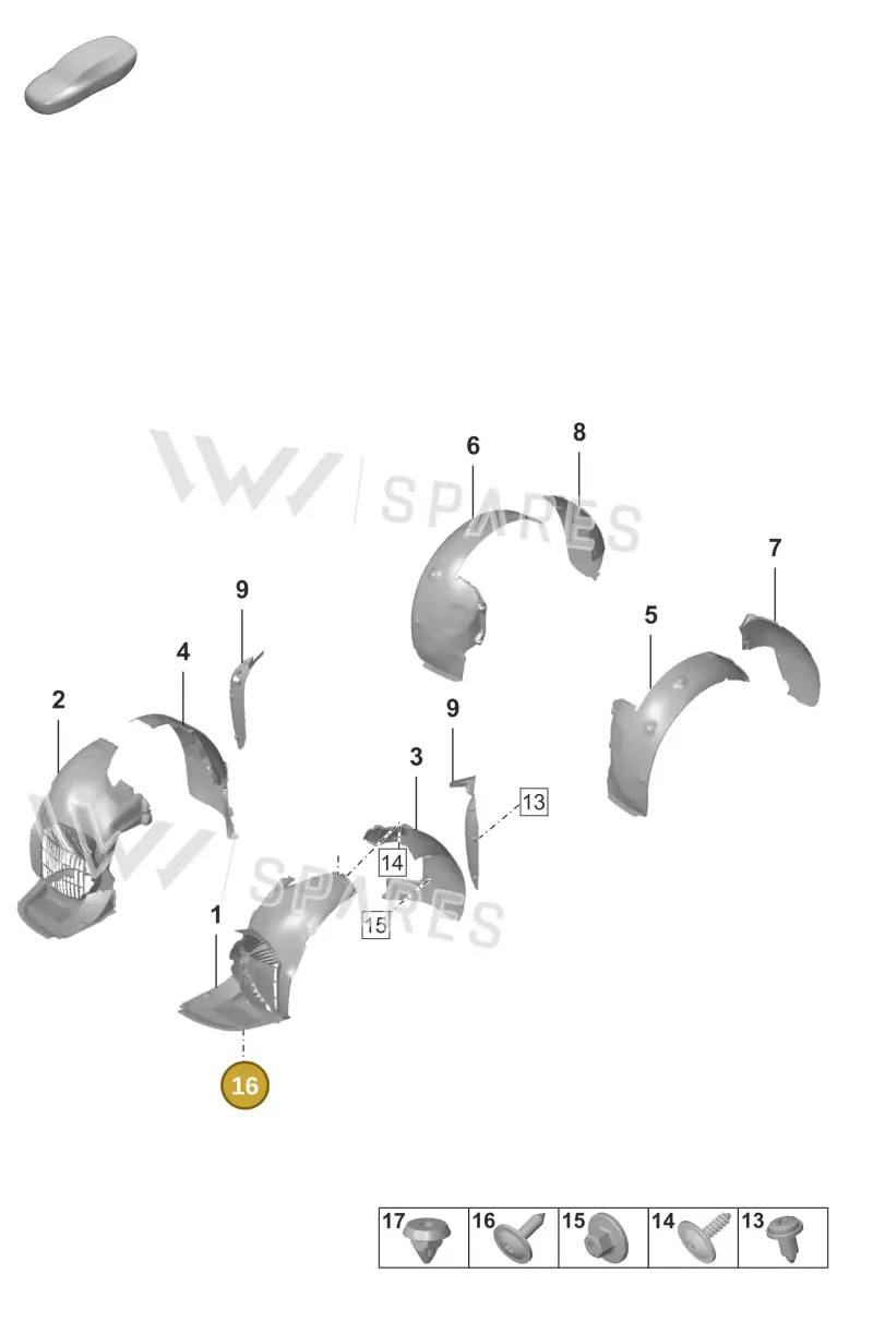 9A700751700 — Porsche 911 (2024-2025) diagram p53801750, position 16