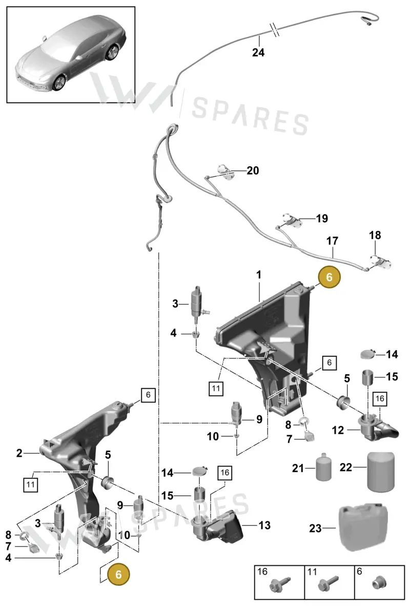 9A7007543 — Porsche Panamera (2016-2020) diagram p49904010, position 6