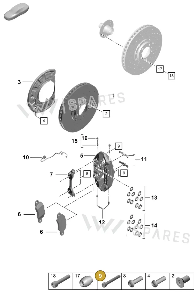9A700758500 — Porsche 911 (2020-2022) diagram p57602010, position 9