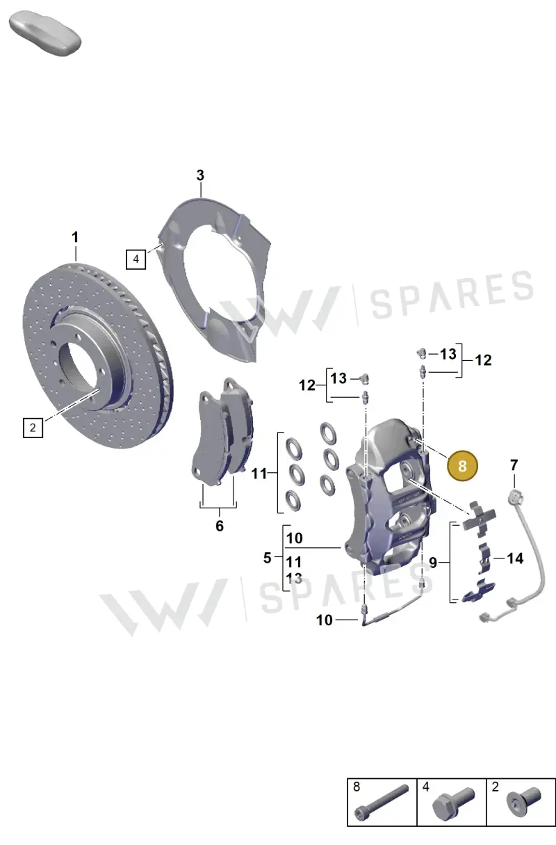 9A700758500 — Porsche 911 (2024-2025) diagram p63602000, position 8