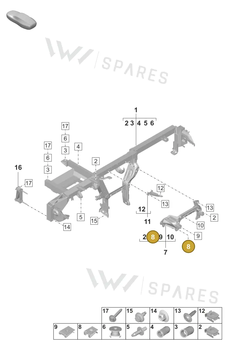 9A700762400 — Porsche Taycan Sport Turismo (2023-2025) diagram p56809120, position 8