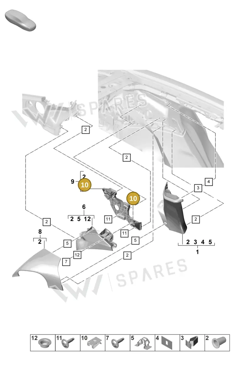 9A700762400 — Porsche Panamera (2020-2023) diagram p58807250, position 10