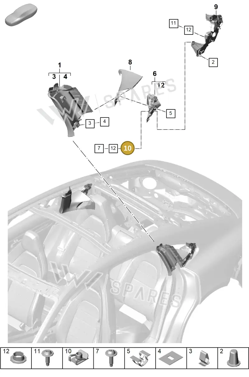 9A700762400 — Porsche Panamera (2023-2025) diagram p62807250, position 10