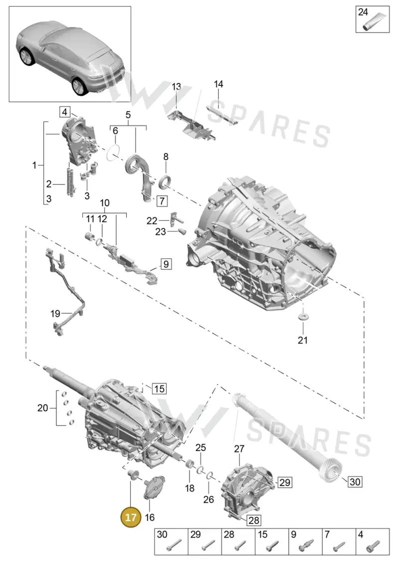 9A700767400 — Porsche Macan (2018-2022) diagram p52302110, position 17