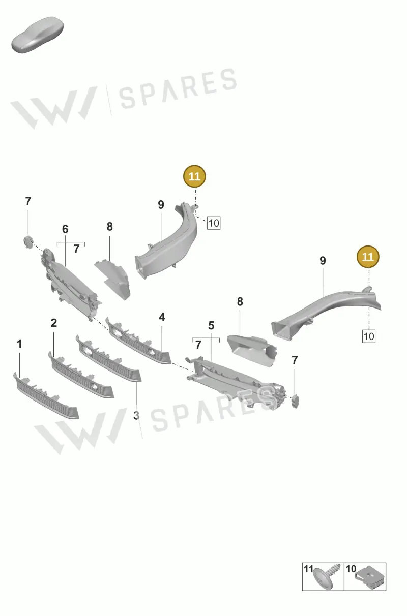 9A700769800 — Porsche Taycan Sport Turismo (2023-2025) diagram p56802100, position 11