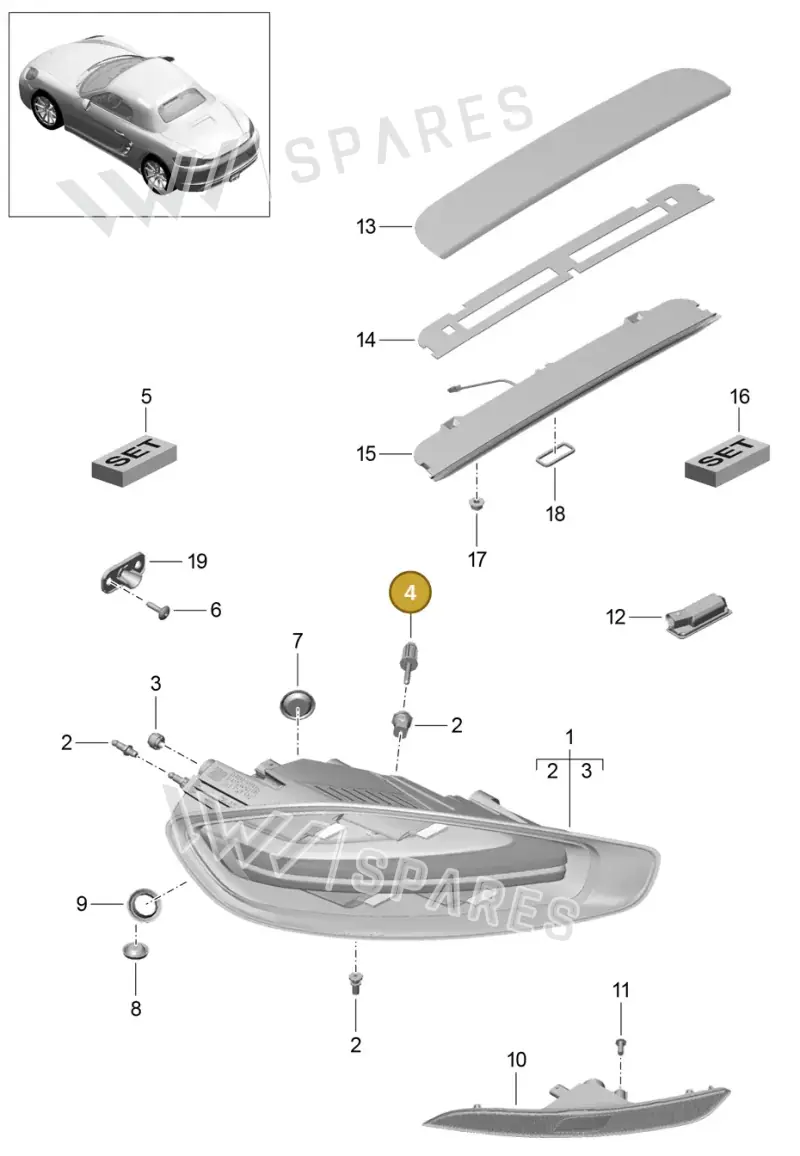 9A700778500 — Porsche Boxster (2016-2019) diagram p48905005, position 4