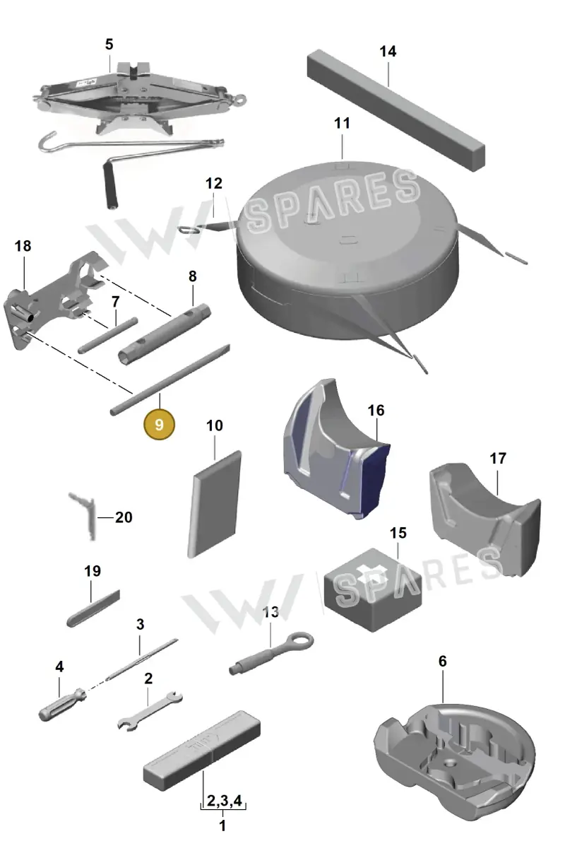 9A700784400 — Porsche Boxster Spyder (2019-2020) diagram p54001000, position 9
