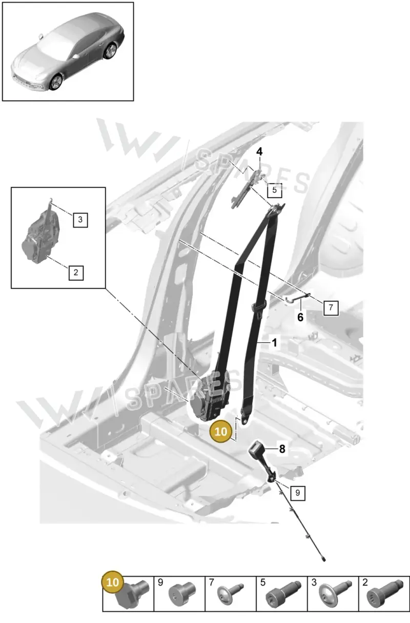 9A700791500 — Porsche Panamera (2016-2020) diagram p49812000, position 10