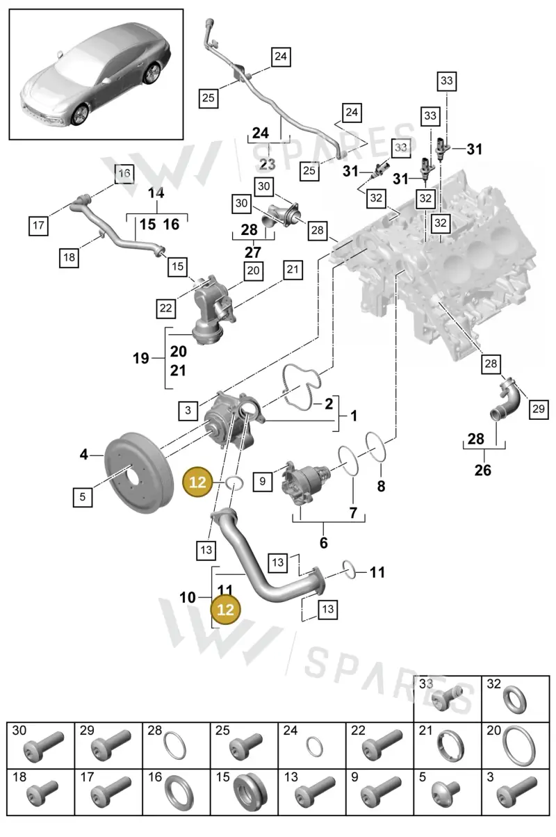 9A700792000 — Porsche Panamera (2016-2020) diagram p49105005, position 12